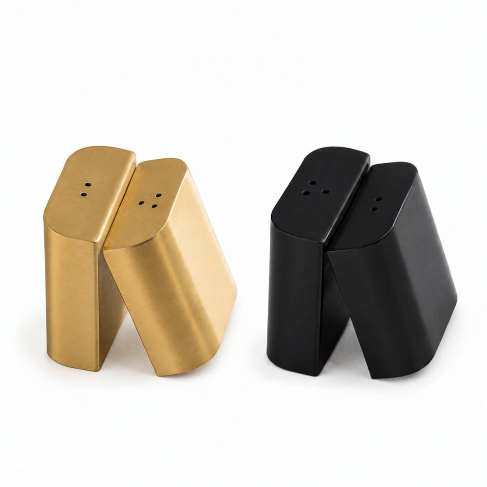 Kitchen Gadgets Gold - Saleiro e pimenteiro de aço inoxidável