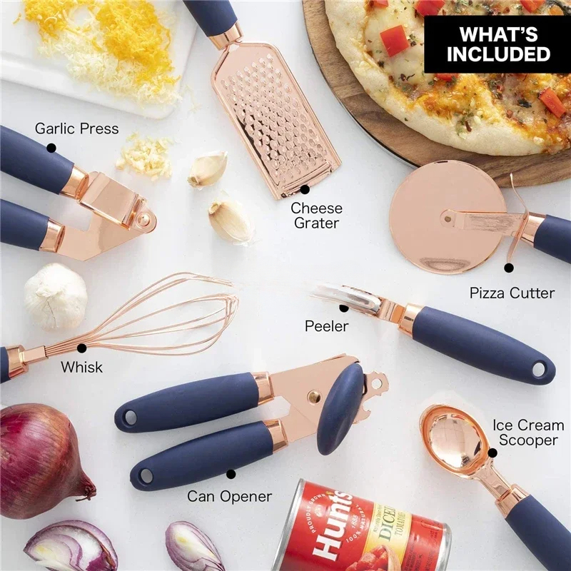 Conjunto de 7 Peças de Utensíl - Kitchen Gadgets Gold avaliação e preço